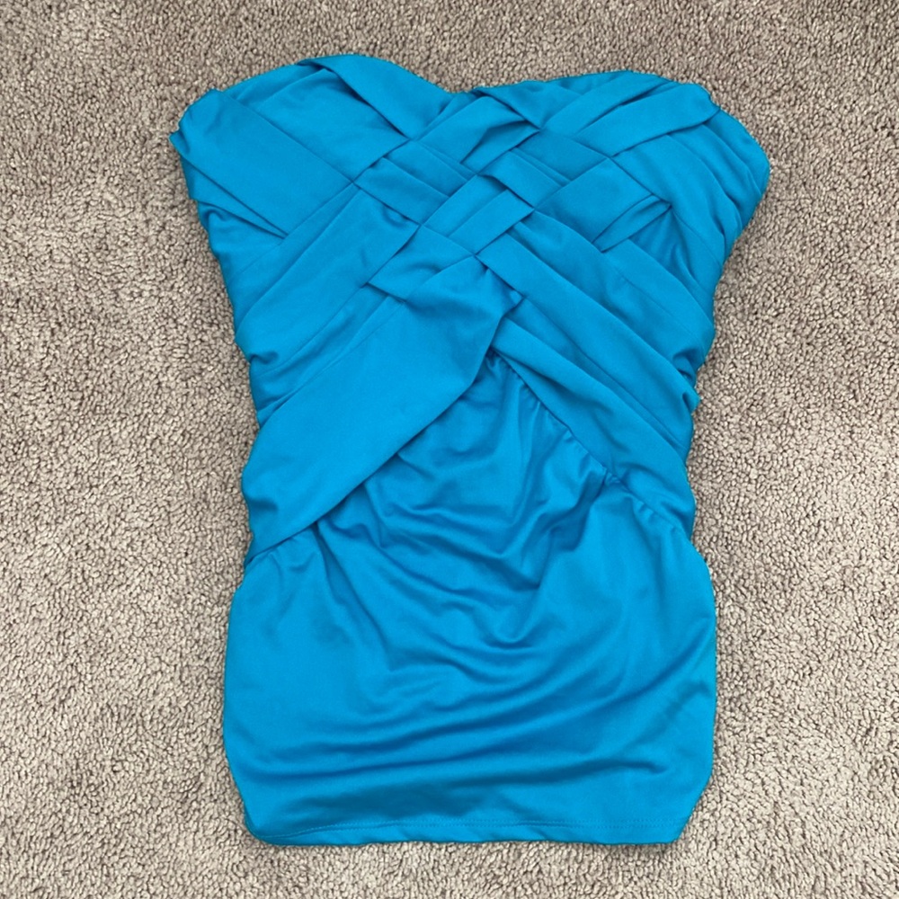 Bebe Strapless Basket Weave Top Size XS